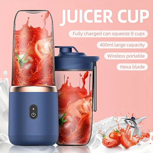 Double Cup Multifunction Portable Electric Usb Fruit Mixer Juicer